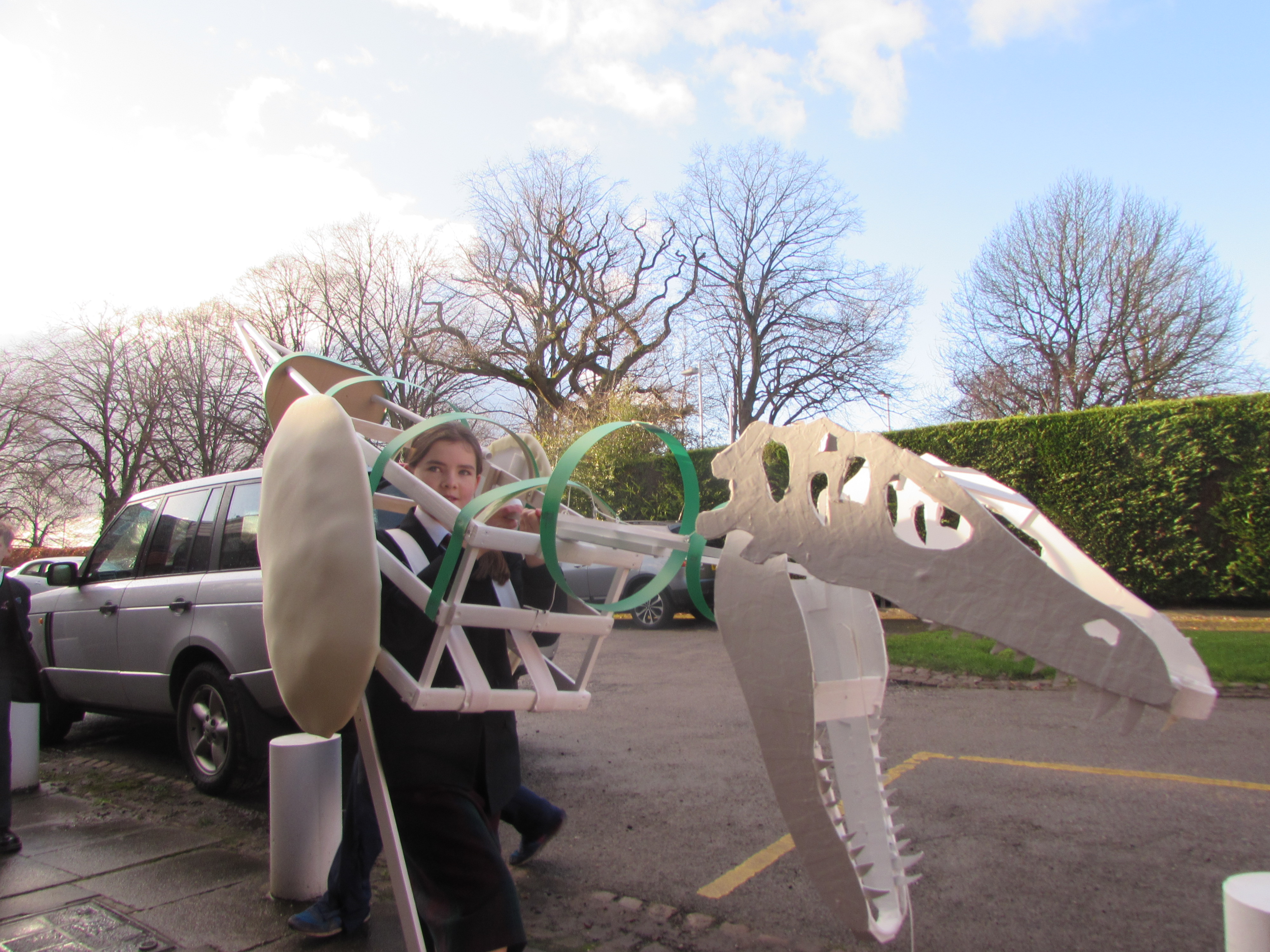 Making the Jabberwocky for the Prep School Production of Alice